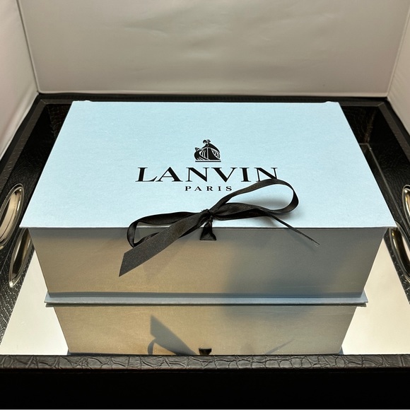 🎉🥂 HP 🥂🎉 LANVIN WOMENS LOGO PRINT SNEAKERS IN RUBY - Picture 9 of 9